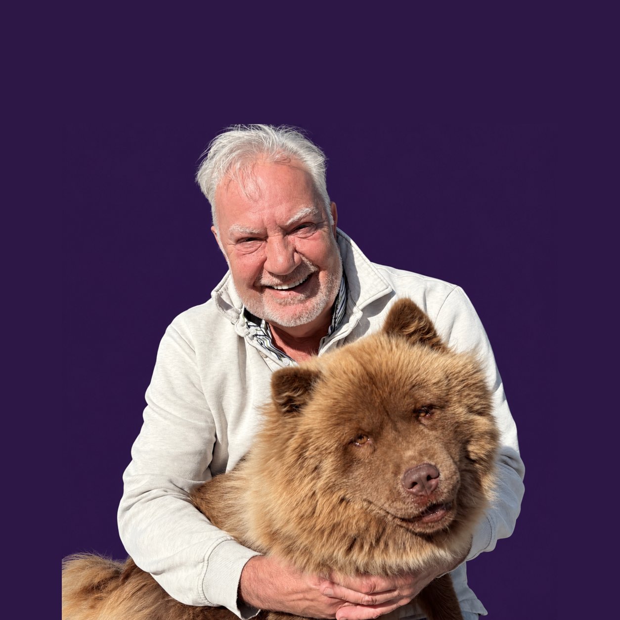 Willem Touw met bruine Chow Chow